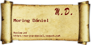 Moring Dániel névjegykártya